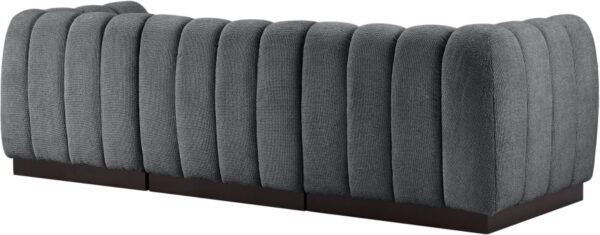 Quinn 101" Chenille Fabric Upholstered 3pc. Modular Sofa