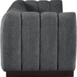 Quinn 101" Chenille Fabric Upholstered 3pc. Modular Sofa