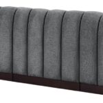 Quinn 128" Chenille Fabric Upholstered 4pc. Armless Modular Sofa