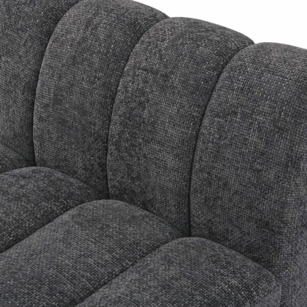 Quinn 128" Chenille Fabric Upholstered 4pc. Armless Modular Sofa