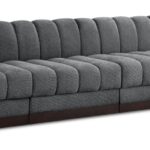 Quinn 133" Chenille Fabric Upholstered 4pc. Modular Sofa