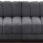 Quinn 133" Chenille Fabric Upholstered 4pc. Modular Sofa