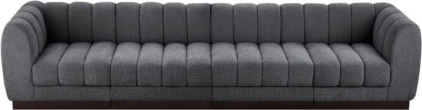 Quinn 133" Chenille Fabric Upholstered 4pc. Modular Sofa
