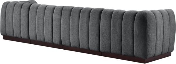 Quinn 133" Chenille Fabric Upholstered 4pc. Modular Sofa