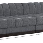 Quinn 133" Chenille Fabric Upholstered 4pc. Modular Sofa