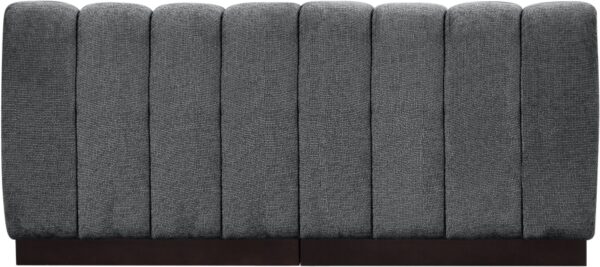 Quinn 64" Chenille Fabric Upholstered 2pc. Armless Modular Loveseat