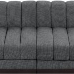 Quinn 64" Chenille Fabric Upholstered 2pc. Armless Modular Loveseat