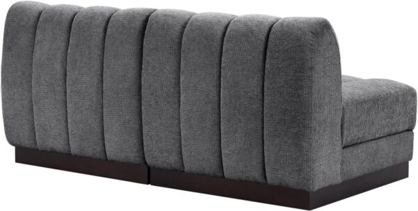 Quinn 64" Chenille Fabric Upholstered 2pc. Armless Modular Loveseat
