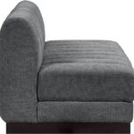 Quinn 64" Chenille Fabric Upholstered 2pc. Armless Modular Loveseat
