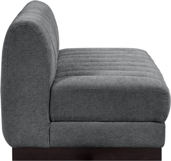 Quinn 64" Chenille Fabric Upholstered 2pc. Armless Modular Loveseat