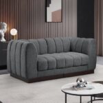 Quinn 69" Chenille Fabric Upholstered 2pc. Modular Loveseat
