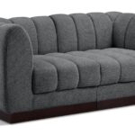 Quinn 69" Chenille Fabric Upholstered 2pc. Modular Loveseat