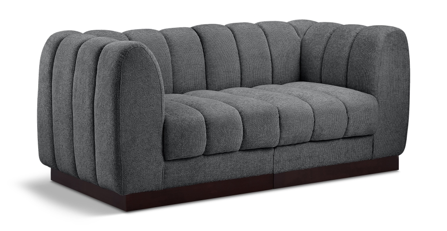 Quinn 69" Chenille Fabric Upholstered 2pc. Modular Loveseat