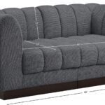 Quinn 69" Chenille Fabric Upholstered 2pc. Modular Loveseat