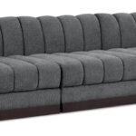 Quinn 96" Chenille Fabric Upholstered 3pc. Armless Modular Sofa