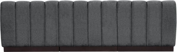 Quinn 96" Chenille Fabric Upholstered 3pc. Armless Modular Sofa