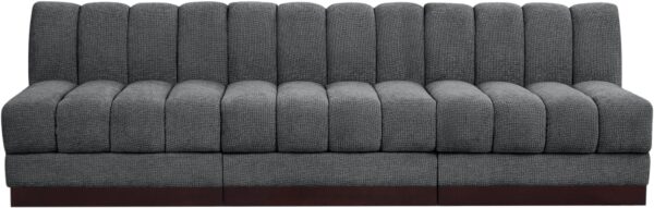 Quinn 96" Chenille Fabric Upholstered 3pc. Armless Modular Sofa
