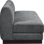Quinn 96" Chenille Fabric Upholstered 3pc. Armless Modular Sofa
