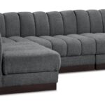 Quinn 101" Chenille Fabric Upholstered 4pc. Modular Sectional