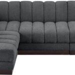 Quinn 101" Chenille Fabric Upholstered 4pc. Modular Sectional