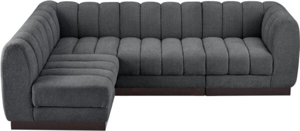 Quinn 101" Chenille Fabric Upholstered 4pc. Modular Sectional