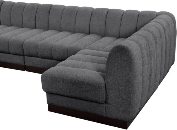 Quinn 101" Chenille Fabric Upholstered 4pc. Modular Sectional