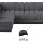 Quinn 101" Chenille Fabric Upholstered 4pc. Modular Sectional
