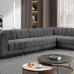 Quinn 133" Chenille Fabric Upholstered 5pc. Modular Sectional