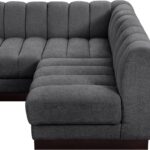 Quinn 133" Chenille Fabric Upholstered 5pc. Modular Sectional
