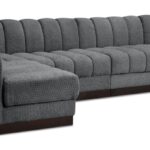 Quinn 133" Chenille Fabric Upholstered 5pc. Modular Sectional