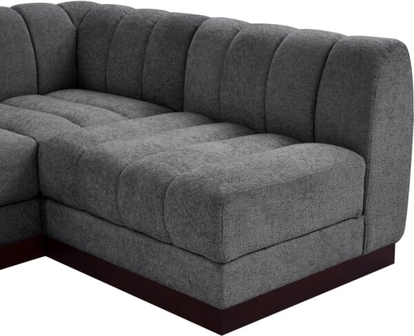 Quinn 133" Chenille Fabric Upholstered 5pc. Modular Sectional