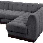 Quinn 133" Chenille Fabric Upholstered 5pc. Modular Sectional