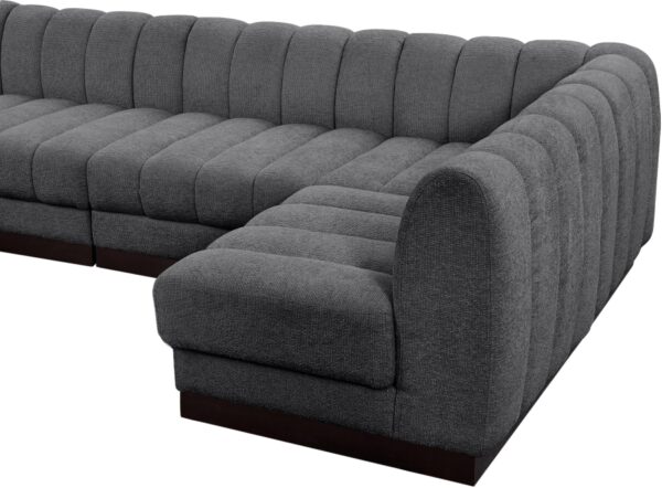 Quinn 133" Chenille Fabric Upholstered 5pc. Modular Sectional