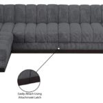 Quinn 133" Chenille Fabric Upholstered 5pc. Modular Sectional