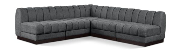 Quinn 98" Chenille Fabric Upholstered 5pc. Modular Sectional