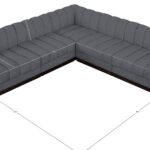 Quinn 98" Chenille Fabric Upholstered 5pc. Modular Sectional