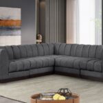 Quinn 101" Chenille Fabric Upholstered 5pc. Modular Sectional