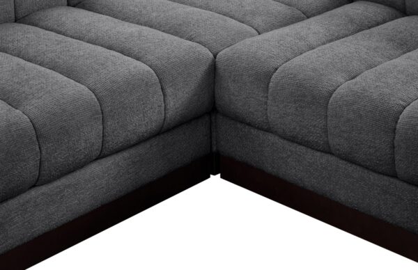Quinn 101" Chenille Fabric Upholstered 5pc. Modular Sectional