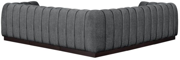 Quinn 101" Chenille Fabric Upholstered 5pc. Modular Sectional