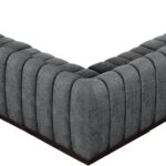Quinn 101" Chenille Fabric Upholstered 5pc. Modular Sectional