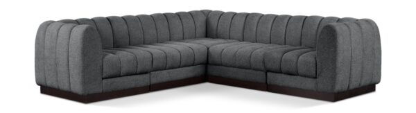 Quinn 101" Chenille Fabric Upholstered 5pc. Modular Sectional