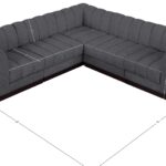 Quinn 101" Chenille Fabric Upholstered 5pc. Modular Sectional