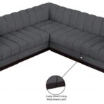 Quinn 101" Chenille Fabric Upholstered 5pc. Modular Sectional