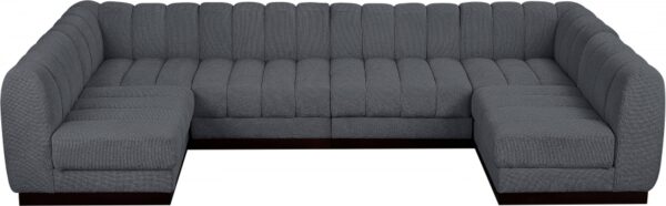 Quinn 133" Chenille Fabric Upholstered 6pc. Modular Sectional