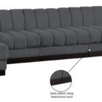 Quinn 165" Chenille Fabric Upholstered 6pc. Modular Sectional