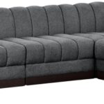 Quinn 133" Chenille Fabric Upholstered 6pc. Modular Sectional