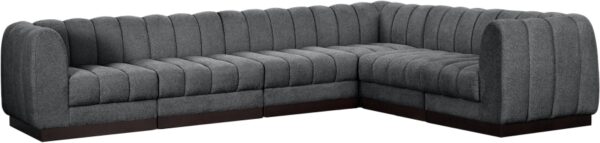 Quinn 133" Chenille Fabric Upholstered 6pc. Modular Sectional