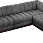Quinn 133" Chenille Fabric Upholstered 6pc. Modular Sectional