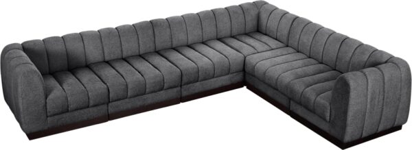 Quinn 133" Chenille Fabric Upholstered 6pc. Modular Sectional