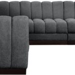Quinn 133" Chenille Fabric Upholstered 6pc. Modular Sectional